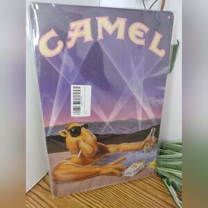 Camel Cigarette Metal Vintage Sign 8 X12 In